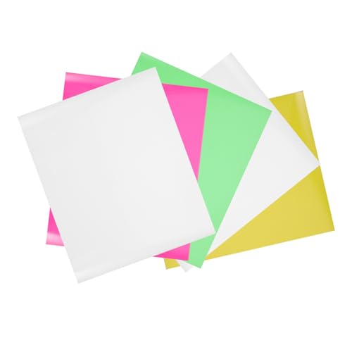 Holibanna 5 Stück Glow in The Dark Heat Transfer Vinyl Fluoreszierendes Bügelfolie für Kleidung DIY Bastelbedarf Langlebig Formstabil Vielseitig Zuschneidbar von Holibanna