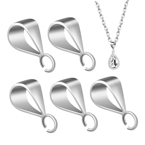 Holibanna 5 Stück Guazi-Taste Kaution für die Schmuckherstellung Halskette Schnallenverschluss Charme Verbindungsstücke für Schmuckanhänger Halskettenschwanzverschluss 925 Silber Silver von Holibanna
