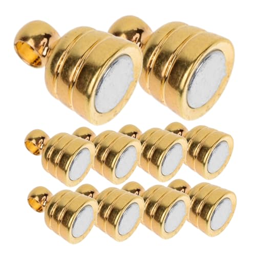 Holibanna 5 Stück Magnetarmband Schließungen für Halskette Schmuck Magnetverschluss selber machen Magnetverschlüsse Armband magnetische Verschlüsse magnetischer DIY-Verschluss Kupfer Golden von Holibanna