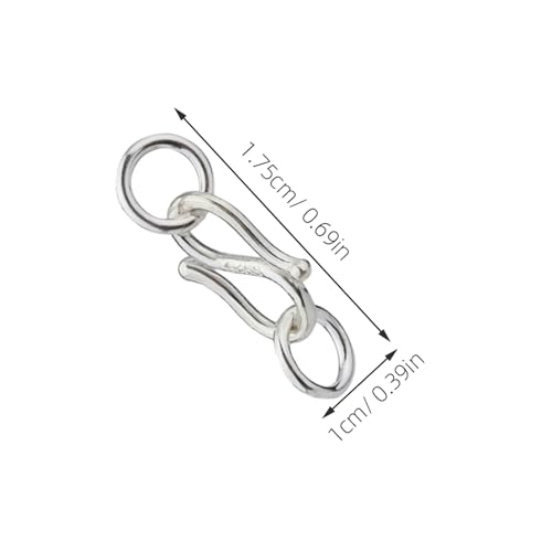 Holibanna 5 Stück S haken Verschluss aus Sterling Silber Kleiner Schmuckverbinder mit Doppelöse für DIY Armband Halskette Schmuckherstellung und Reparatur von Holibanna