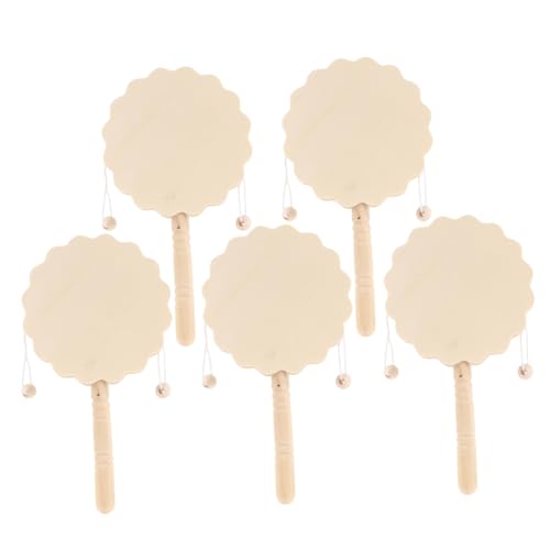 Holibanna 5 Stück Teiliges DIY Holz Rasseltrommel Unvollendete Maldrum für Kreative Bastelarbeiten Hand Augen Koordination Holibanna 5 Stück Teiliges DIY Holz Rasseltrommel Unvollendete Maldrum für Kreative Bastelarbeiten Hand Augen Koordination von Holibanna