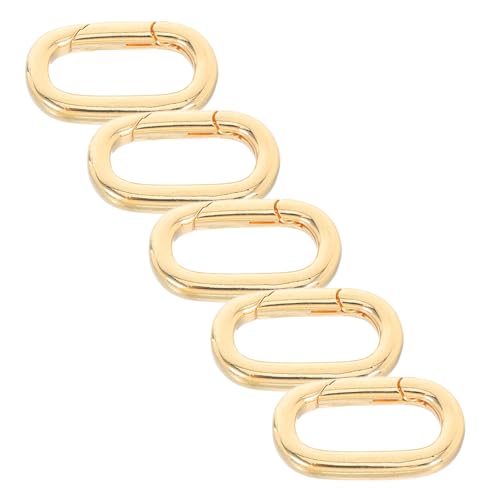 Holibanna 5 Stück Teiliges Ovale Kupfer Schmuckverbinder Federleicht und Langlebig Sichere Verschlüsse für Halsketten Armbänder und Anhänger für Diy Schmuckherstellung von Holibanna