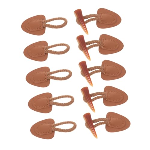 Holibanna 5 Stück Teiliges Resin Horn Knebelknöpfe für Mäntel und Jacken Langlebige Pu verschlüsse mit Klassischem Horn design Einfach zu Befestigen als Ersatzknöpfe für Vintage von Holibanna