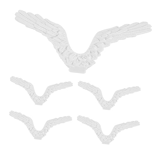 Holibanna 5 Stück Teiliges Weiße Engelsflügel Kunststoff Leichte DIY Bastelornamente Verarbeitung Kreative Engel Flügel Dekoration für Zuhause und Holibanna 5 Stück Teiliges Weiße Engelsflügel Kunststoff Leichte DIY Bastelornamente Verarbeitung Kreative Engel Flügel Dekoration für Zuhause und von Holibanna