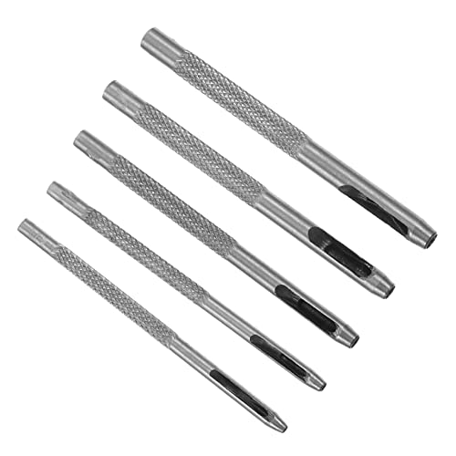 Holibanna 5-Teiliges Set Lederstanzwerkzeug Gürtel Schneiden Grommet klein industriell Locher Hochleistungs-Lochstanze Schlag-Kit Ösenschlag Lochwerkzeug Stahl Silver Holibanna 5-Teiliges Set Lederstanzwerkzeug Gürtel Schneiden Grommet klein industriell Locher Hochleistungs-Lochstanze Schlag-Kit Ösenschlag Lochwerkzeug Stahl Silver von Holibanna