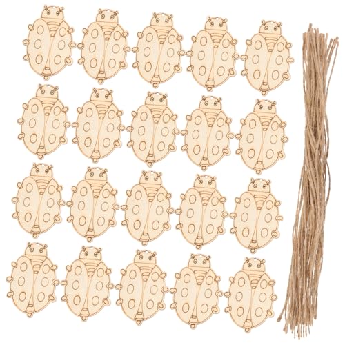 Holibanna 50 Sätze Teiliges DIY Holzplättchen Bemalen Naturbelassene Holzscheiben für Kinderhandwerk Leichte Blanko holzchips zum Basteln und Dekorieren von Zuhause und Partys von Holibanna