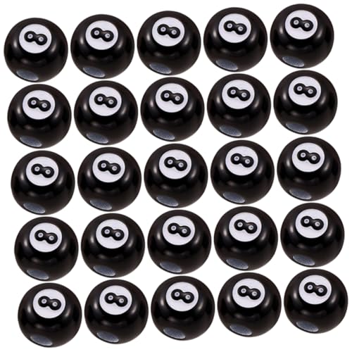 Holibanna 50 Stück Acryl Billardperlen Schwarz Runde Ball Beads für DIY Schmuckherstellung Armbänder und Bastelprojekte Leicht und Haltbar von Holibanna