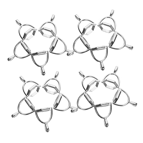 Holibanna 50 Stück Anhängeranschluss Schlüssel Anhänger für die Schmuckherstellung Armbänder Reiz Ohrringanhänger selber machen DIY sechseckige Anhänger Legierung Silver von Holibanna