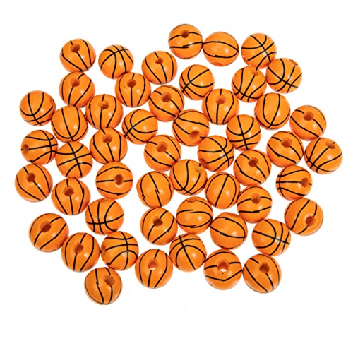 Holibanna 50 Stück Basketball Holzperlen Spacer Beads für DIY Schmuckherstellung Langlebige Hautfreundliche Glatte Oberfläche zum Basteln und Kreativen Gestalten von Holibanna