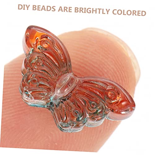 Holibanna 50 Stück Bunte Schmetterlingsperlen Transparente DIY Spacer Perlen für Schmuckherstellung Armbänder Halsketten Bastelset für Kreative Handarbeiten Holibanna 50 Stück Bunte Schmetterlingsperlen Transparente DIY Spacer Perlen für Schmuckherstellung Armbänder Halsketten Bastelset für Kreative Handarbeiten von Holibanna