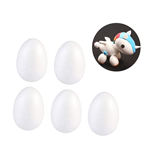 Holibanna 50 Stück Ei Spaß Dekorationen Mini gefälscht Bausatz malen schmücken groß Dekorateur Schaum geformt Party Polystyrol Königin von Holibanna