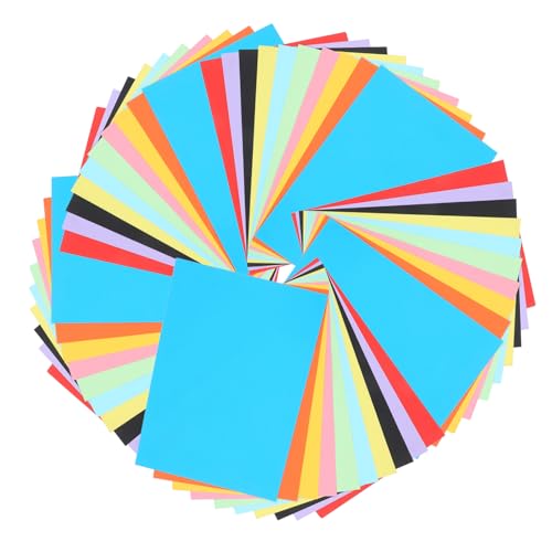 Holibanna 50 Stück Farbiger Karton Buntes Tonpapier Farbiges Kartonpapier Mehrfarbiges Papier Pastellpapier Farbkarton Poster Papier Papierdrucker Diagramm Papier 200g Papier von Holibanna