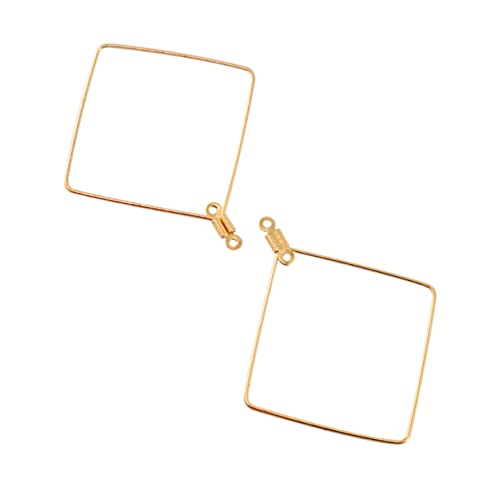 Holibanna 50 Stück Geometrische Anhänger für Diy Schmuckherstellung Doppelloch Ohrringe Rhombus Form Gold für Frauen für Armbänder und Mehr von Holibanna
