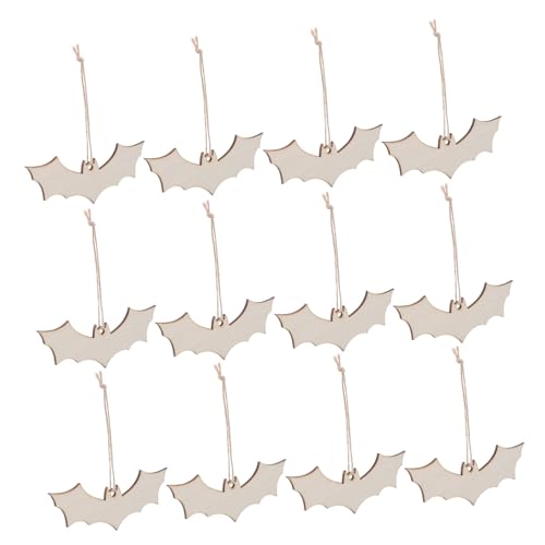 Holibanna 50 Stück Halloween Holzanhänger Fledermaus Form Unlackierte Holzscheiben mit Bohrung zum Aufhängen DIY Bastelset für Innen Außen Halloween Party Dekoration Beige Holibanna 50 Stück Halloween Holzanhänger Fledermaus Form Unlackierte Holzscheiben mit Bohrung zum Aufhängen DIY Bastelset für Innen Außen Halloween Party Dekoration Beige von Holibanna