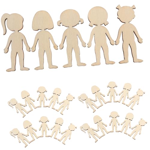 Holibanna 50 Stück Holzfiguren Mädchen Holzscheiben DIY Basteln Holzplättchen Holzchips zum Selbstbemalen für Kreative Kinderprojekte und Dekorative Kunsthandwerke Holibanna 50 Stück Holzfiguren Mädchen Holzscheiben DIY Basteln Holzplättchen Holzchips zum Selbstbemalen für Kreative Kinderprojekte und Dekorative Kunsthandwerke von Holibanna