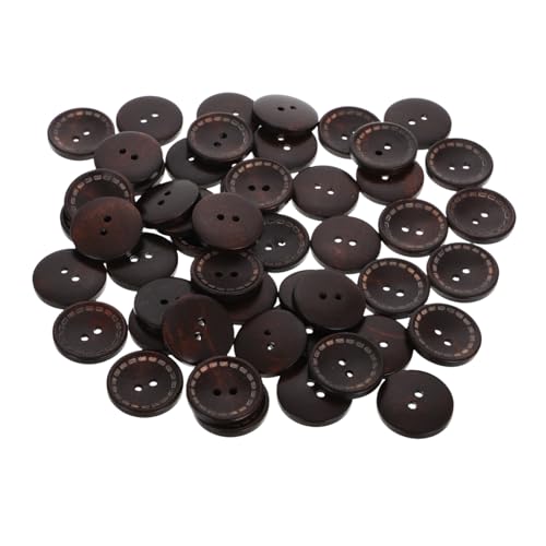 Holibanna 50 Stück Holzknöpfe mit Löchern Robuste Nähknöpfe für Kinderjacken und Anzüge Natürliche Braune Holzknöpfe zum Nähen und Basteln Vielseitiges Zubehör für DIY Kleidung von Holibanna