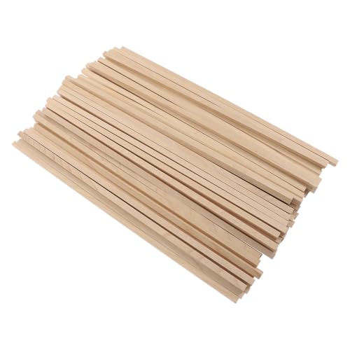 Holibanna 50 Stück Quadratische Holzstäbe Lange DIY Bastelstäbe Robustem Premiumholz Handwerkliche Holzleisten für Kreative Heimwerkerprojekte Leicht Langlebig und Glatt von Holibanna