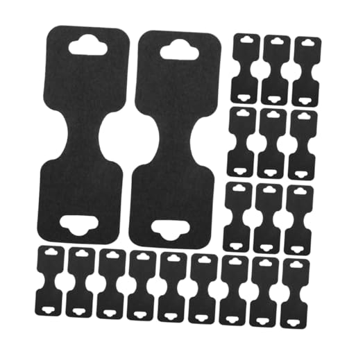 Holibanna 50 Stück Schmuck-Display-Karte Schmuckanhänger für die Preisgestaltung Armband-Tags Armbandkarten Schlüsselanhänger-Anzeigekarten Kartendisplay für Halsketten Papierstau Black von Holibanna
