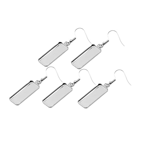 Holibanna 50 Stück Silberfarbene Ohrhaken für Schmuckherstellung DIY Ohrringrohlinge mit Rechteckigem Lünetten Design Vielseitig für Bastelarbeiten und Personalisierte Accessoires Holibanna 50 Stück Silberfarbene Ohrhaken für Schmuckherstellung DIY Ohrringrohlinge mit Rechteckigem Lünetten Design Vielseitig für Bastelarbeiten und Personalisierte Accessoires von Holibanna