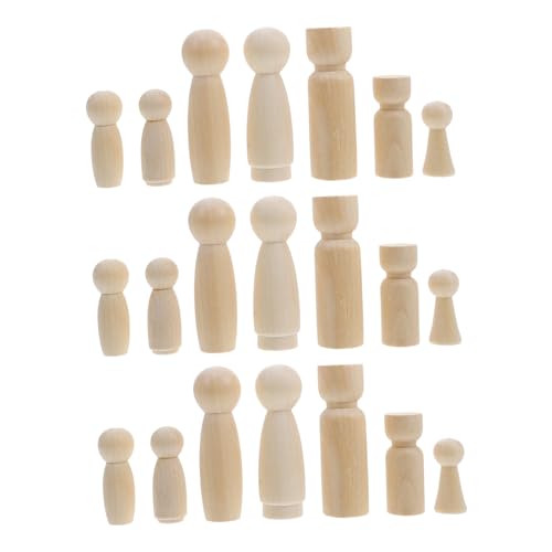 Holibanna 50 Stück Teiliges Bastelset Holzfiguren zum Bemalen Unbemalte Holzwichtel DIY für Kreative Holzpuppen für Malspaß und Dekoration zum Basteln und Gestalten Holibanna 50 Stück Teiliges Bastelset Holzfiguren zum Bemalen Unbemalte Holzwichtel DIY für Kreative Holzpuppen für Malspaß und Dekoration zum Basteln und Gestalten von Holibanna