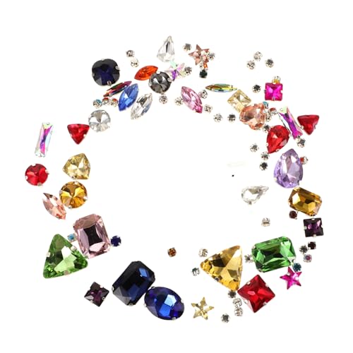 Holibanna 50 Stück Teiliges Glasklauen Strasssteine Kleine Filigrane Claw Rhinestone Dekorationen Vielseitig für Diy Schmuck Kleidung Handyzubehör Gemischte Stile und Farben von Holibanna