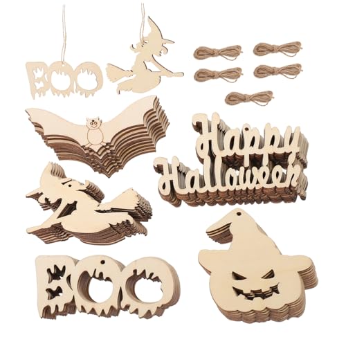 Holibanna 50 Stück Teiliges Halloween Holzanhänger Langlebige Leichte Partydekorationen Vielseitig zum Basteln und Dekorieren für Halloween Partys und Festtagsdekore Holibanna 50 Stück Teiliges Halloween Holzanhänger Langlebige Leichte Partydekorationen Vielseitig zum Basteln und Dekorieren für Halloween Partys und Festtagsdekore von Holibanna