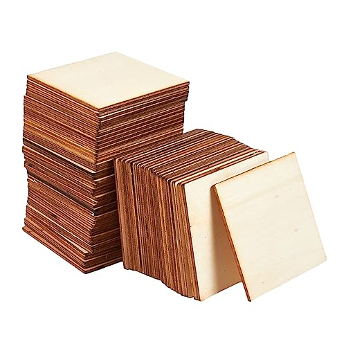 Holibanna 50 Stück Unbearbeitete Holzplatten Quadratische Holzscheiben für DIY Bastelarbeiten Naturholz für Malen und Dekorieren für Feste und Partys Holibanna 50 Stück Unbearbeitete Holzplatten Quadratische Holzscheiben für DIY Bastelarbeiten Naturholz für Malen und Dekorieren für Feste und Partys von Holibanna