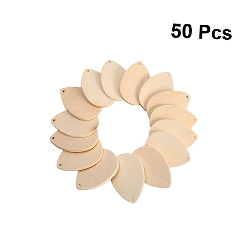 Holibanna 50 Stück Unfertige Holzohrringe im Design DIY Holz Chips für Kreative Bastelprojekte für Modeschmuck und Persönliche Gestaltung von Holibanna