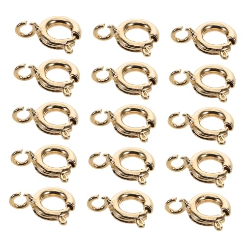 Holibanna 50 Stück Veredelungsverbindungsverschluss Knopf Für Halskette Schmuck Armband Federverschluss Biegeringe Karabinerverschlüsse Anhängerverschluss Federringverschluss von Holibanna