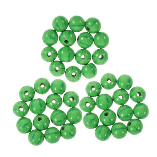 Holibanna 50 Stück Wassermelonenperlen Schmuck Klein Spacer Runden Anhänger Für Armbänder Armband Perlen Masse Perlen Zum Basteln Runde Lose Perlen Armbänder Perlen Armbandperlen Grün Holz von Holibanna