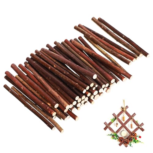 Holibanna 50 Stück trockenes Astmaterial Zweige zum Basteln Streifen Handwerk Wohnkultur Natürliche Zweige stecken Holzscheite lange Holzstäbe Stöcke zum Basteln Dark Brown von Holibanna