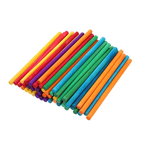 Holibanna 500 Stück Bunte Holzstäbchen für Diy Lange Bastelstäbe für Eiscreme Herstellung für Feste Partys und Kreative Projekte von Holibanna