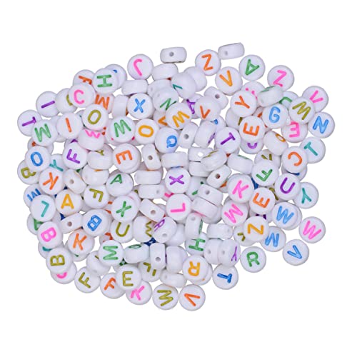 Holibanna 500Stücke DIY Buchstabenperlen Farbenfrohes Bastelzubehör für Armbänder und Projekte Robustem für Bastelenthusiasten von Holibanna