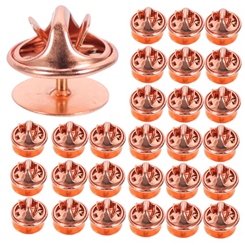 Holibanna 50Sätze Broschen Zubehör Pin Rückverschlüsse Für Anstecknadeln Hüte Und Abzeichen DIY Schmuck Bastelmaterialien Roségold Mit Flachen Rundstiften von Holibanna