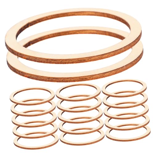 Holibanna 50Stücke DIY Holzscheiben Runde Holzstücke Unvollendete Dekoration für Scrapbooking Basteln Hochzeiten und Weihnachten Natürliche Farbe Vielseitig Einsetzbar von Holibanna