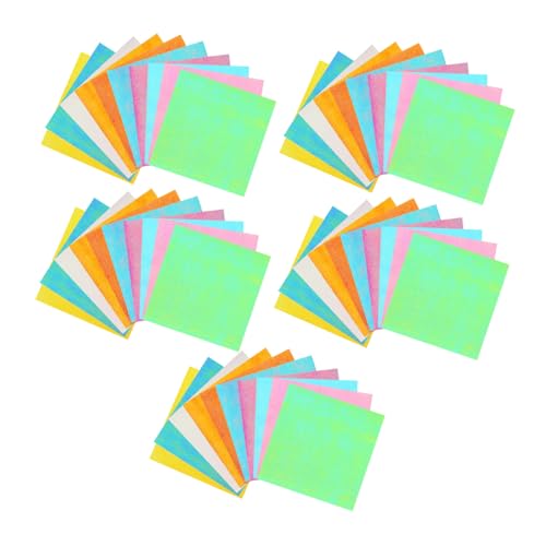Holibanna 50Stücke Faltpapier Schimmernden Farben Quadratische Bastelbögen Für DIY Handarbeiten Origami Und Papierkunst Farben von Holibanna
