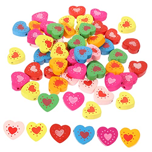 Holibanna 50Stücke Herzform Holzperlen für DIY Schmuckherstellung Leichte Langlebige Armbandperlen Natürlichem Material für Valentinstag Handgemachte und Projekte Holibanna 50Stücke Herzform Holzperlen für DIY Schmuckherstellung Leichte Langlebige Armbandperlen Natürlichem Material für Valentinstag Handgemachte und Projekte von Holibanna