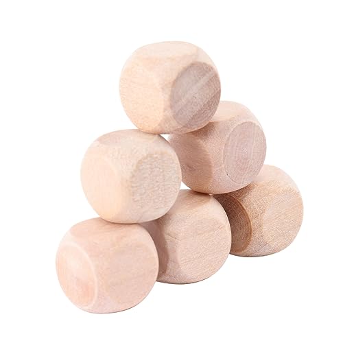 Holibanna 50Stücke Holz Set Leere Seitige Holzwürfel Für DIY Handwerk Basteln Und Projekte Für Spiele Und Bildungsaktivitäten von Holibanna
