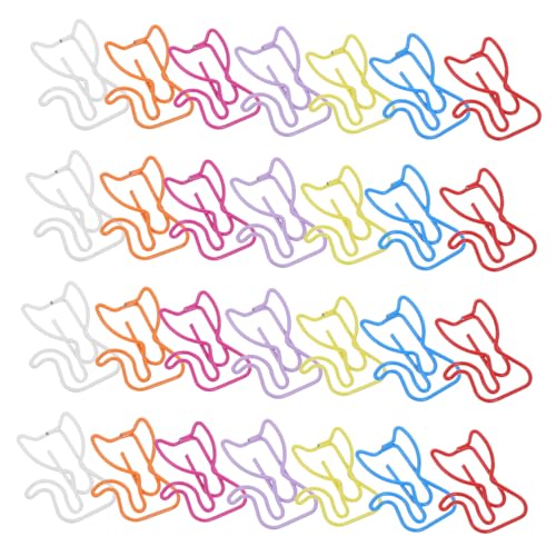 Holibanna 50Stücke Katzen Büroklammern Tierform Niedliche und Lustige Lesezeichen für Organisieren von Notizen für Katzenliebhaber Perfektes von Holibanna
