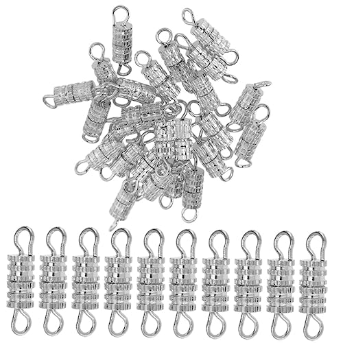 Holibanna 50Stücke Kupferschrauben Schmuckverschluss Für Halsketten Und Armbänder Schraubverschluss Zubehör Für DIY Schmuckherstellung Silberfarben Für Reparaturen von Holibanna