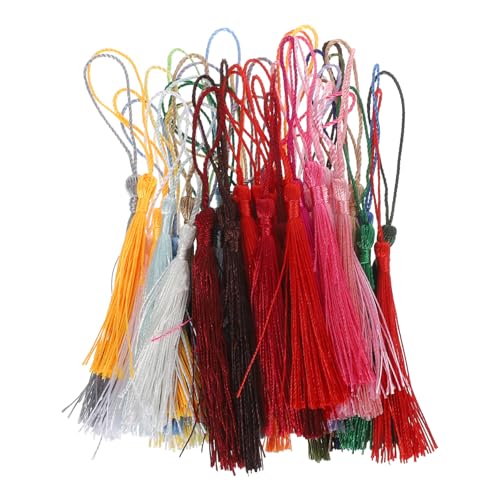 Holibanna 50Stücke Seidenquasten Zufälligen Farben Dekorative Quasten Für Schlüsselanhänger Kleidung Lesezeichen Und DIY Projekte Quasten Für Bastelideen von Holibanna