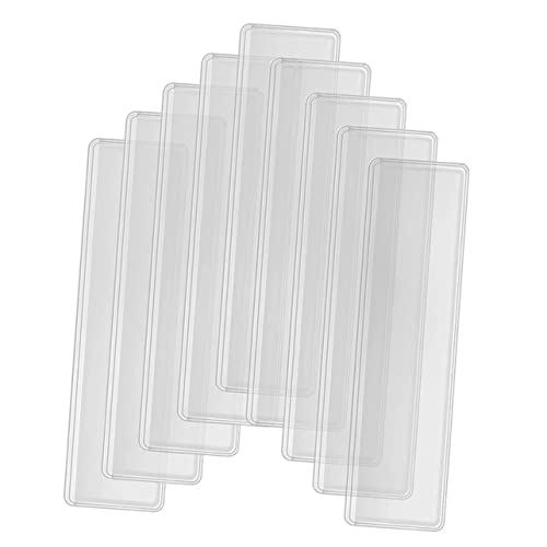 Holibanna 50Stücke Selbstklebende Indexkartenhalter Hafttaschen für Kreditkarten und Visitenkarten Transparente Etikettenhalter für Schule Büro und Zuhause von Holibanna