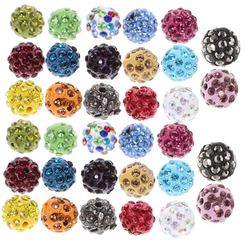 Holibanna 50Stücke Strass Perlen Spacer Perlen Für Armbandherstellung Bastelzubehör Handgemachte Schmuckperlen Mischfarben Für Bastelprojekte Und von Holibanna