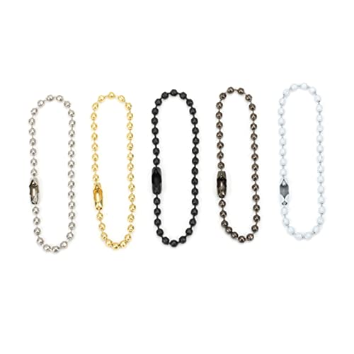 Holibanna 50Stücke Verstellbare Kugelkette Metallperle Stahlkette für Schlüsselanhänger Goldene Perlenverbindung für Etiketten und Anhänger Langlebig Holibanna 50Stücke Verstellbare Kugelkette Metallperle Stahlkette für Schlüsselanhänger Goldene Perlenverbindung für Etiketten und Anhänger Langlebig von Holibanna
