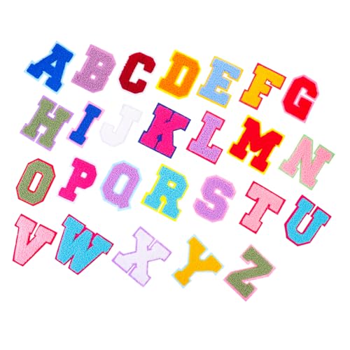 Holibanna 52 Stück gestickte Aufnäher Kleidung Stoff Briefe Nähen Patch kleider Flicken aufbügeln Brief aufbügeln DIY buchstaben Buchstabenflecken Handtuchstickerei von Holibanna
