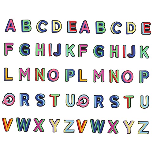 Holibanna 52Stücke Teiliges Bunte Buchstaben Patches Aufnäher für Kleidung Taschen und DIY Projekte Langlebig und Sicher zur Individuellen Gestaltung und Dekoration von Textilien von Holibanna