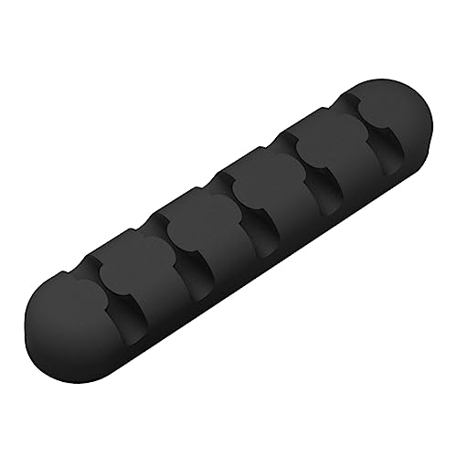 Holibanna 5Löcher Kabelclips Kabelmanagement Organizer für Schreibtisch Selbstklebende Klemmen zur Ordentlichen Aufbewahrung und Audiokabeln Schwarz von Holibanna