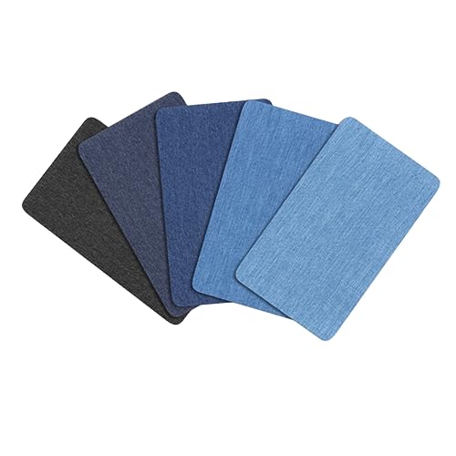 Holibanna 5Stücke Selbstklebende Stoffflicken für Jeans Taschen und Kleidung DIY Patches für Kunsthandwerk und Reparaturen für Dekoration und Vielseitige Anwendungen von Holibanna