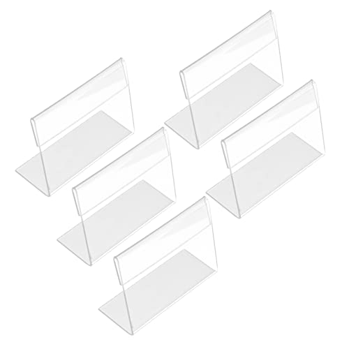 Holibanna 5Stücke Teiliges Förmiges Acryl Preisschildhalter Für Meetings Transparente Tischaufsteller Für Preisschilder Namensschilder Und Produktinformationen Für Einzelhandel von Holibanna