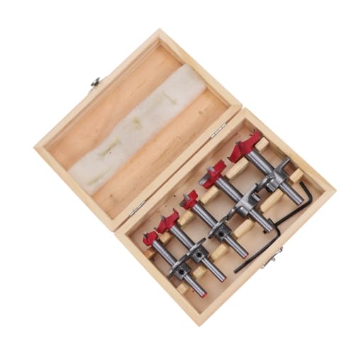 Holibanna 5Stücke Teiliges Schneckenbohrer Set für Holzarbeiten Hochwertige Hartmetall Lochbohrer mit Positionierungsplatte für Präzise Bohrlöcher Holz für Scharniere Holibanna 5Stücke Teiliges Schneckenbohrer Set für Holzarbeiten Hochwertige Hartmetall Lochbohrer mit Positionierungsplatte für Präzise Bohrlöcher Holz für Scharniere von Holibanna